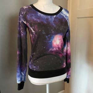 Purple Galaxy Pullover Sweater